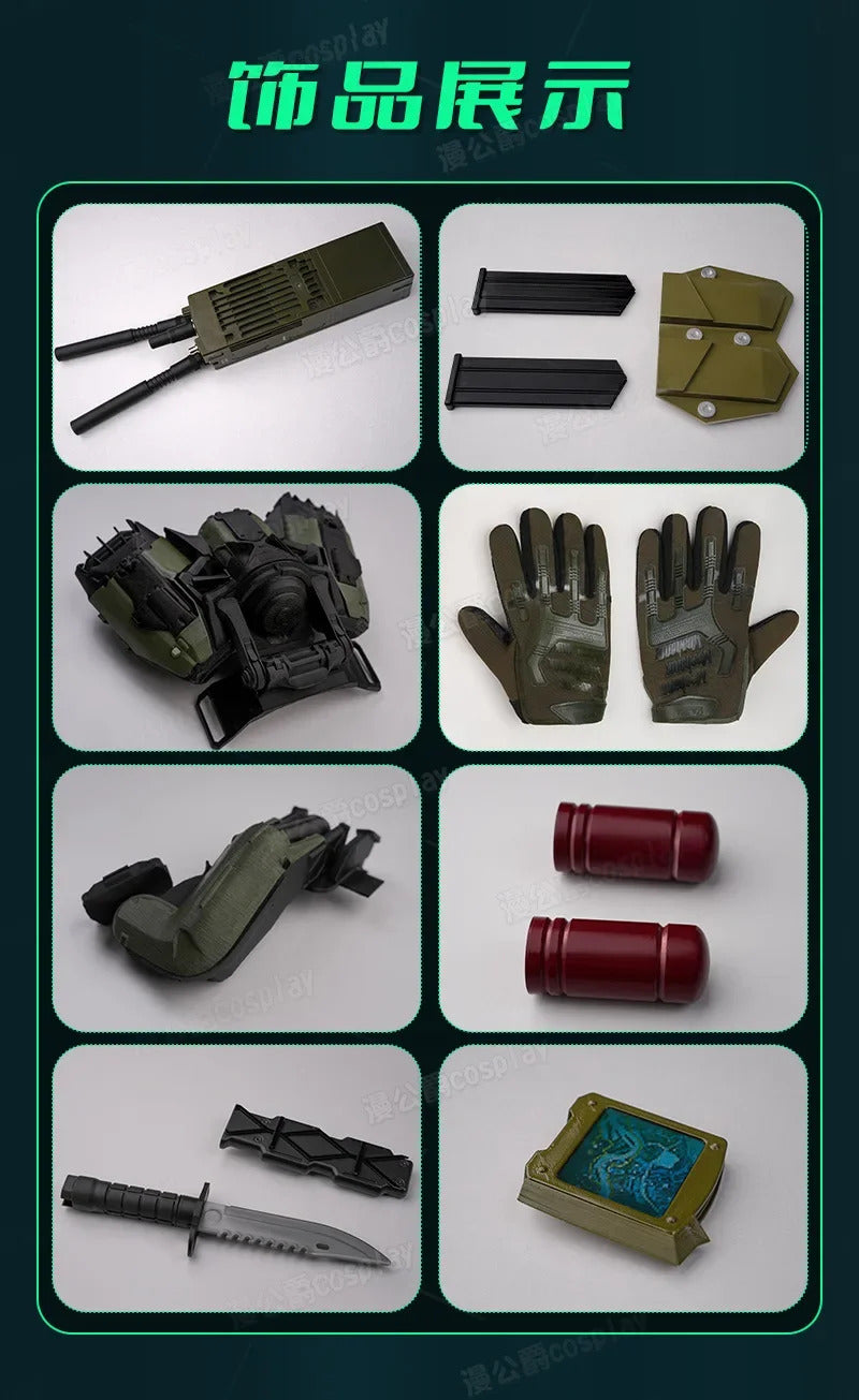 Game Delta Force: Hawk Ops Long Wei Cosplay Costume Halloween high-quality men women combat uniforms prop gloves accessories set