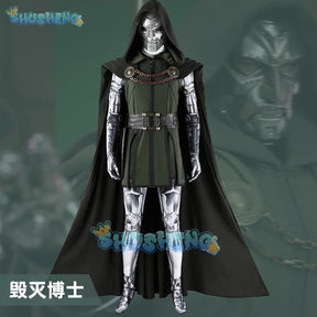 Doctor Doom Cosplay Costume Doom Vest Jumpsuit Helmet Outfit Halloween Carnival Party Christmas Play Role Clothes Clothing