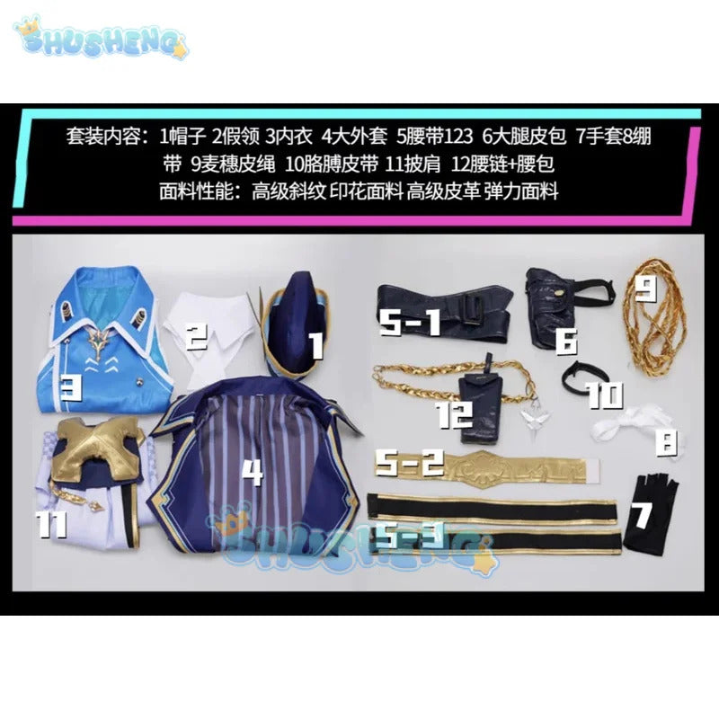 Shusheng vtuber Selen Tatsuki women cosplay costume cos game anime party uniform halloen play rode clothes