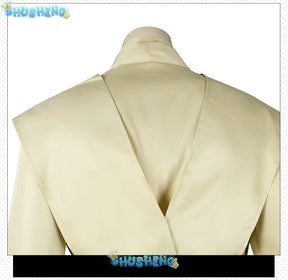 Qui Gon jinn Cosplay Men Costume Fantasia Robe Cloak Full Set Clothing Disguise Halloween Carnival Part Suit