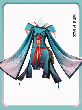 Shusheng wuthering waves Zhezhi cosplay costume wig dress uniform earrings headwear glasses Jinzhou Halloween party women props