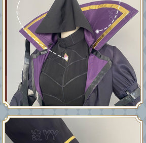 Kagenou Cid Cosplay Costume Anime The Eminence In Shadow Minoru Kageno Black Uniform Shadow Garden Cloak Belt Gloves Outfit