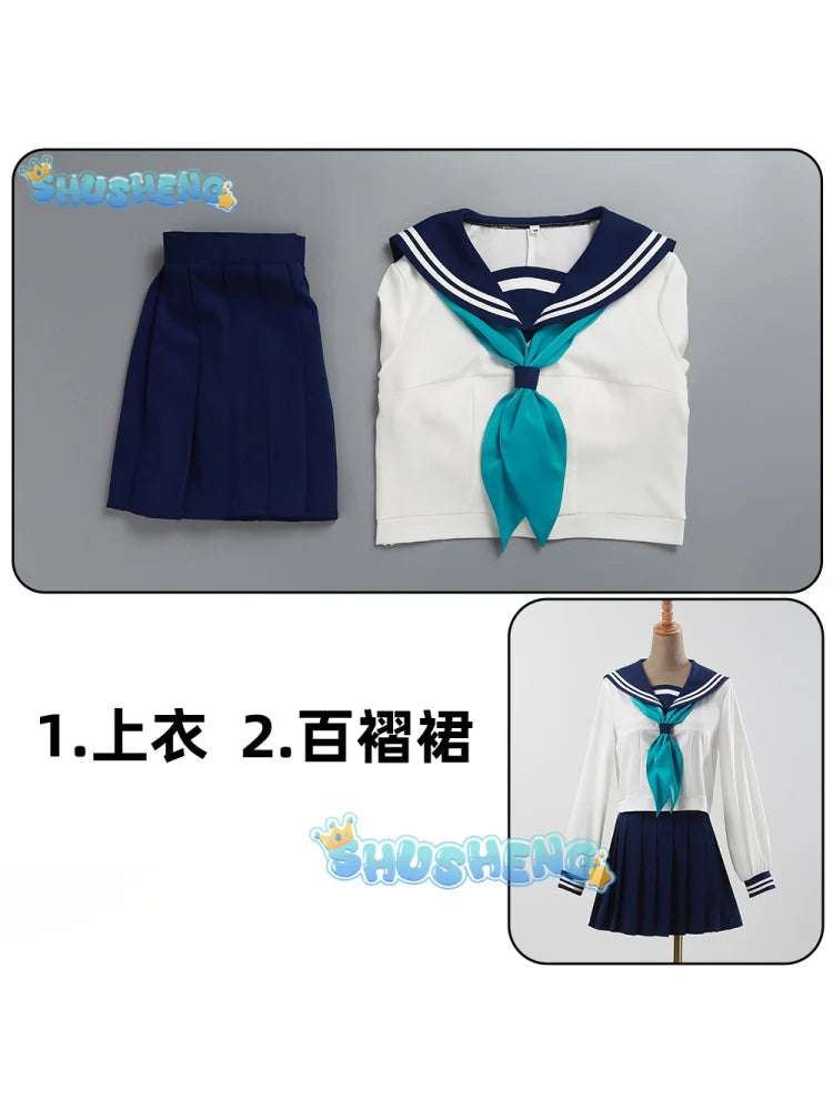 Noko Shikanoko Cosplay Costume Anime My Deer Friend Nokotan JK Sailor Skirt School Uniform Halloween Women