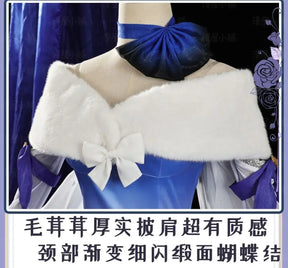 Shusheng-N Game Genshin Impact Keqing Cosplay Costume Halloween Carnival Sweet Lolita Dress Props Wig Accessories Women's New Keqing Set