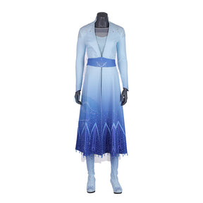 New Cosplay Snow Queen Adult Elsa Dress Costume Halloween Cosplay Elsa Anna Costume Princess Ice Queen Outfit Full Sets