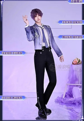 Love and Deepspace Rafayel Boundless Seas Cosplay Costume Birthday Suit Uniform Ring Halloween Party for Women Men