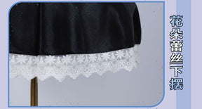 Stocking Anarchy Cosplay Panty & Stocking Black Dress Uniform Long Blue Halloween Party Outfits for Women