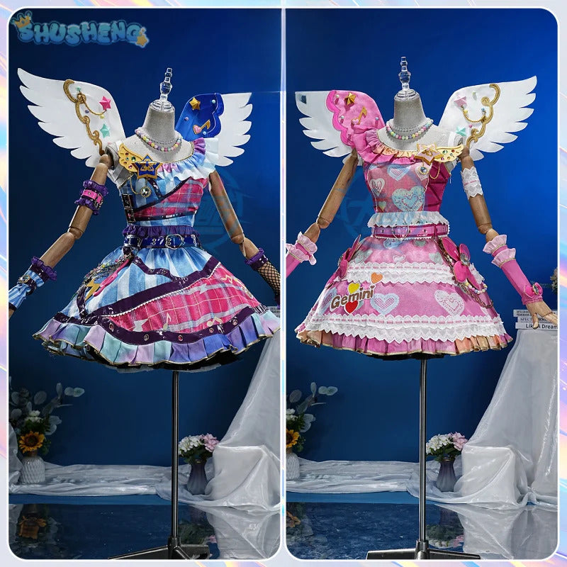 Anime Aikatsu ！Otoshiro Noeru Hoshimiya Ichigo Cosplay constellation Costume Girl Sweet Lolita Dress Wing Prop Halloween Uniform