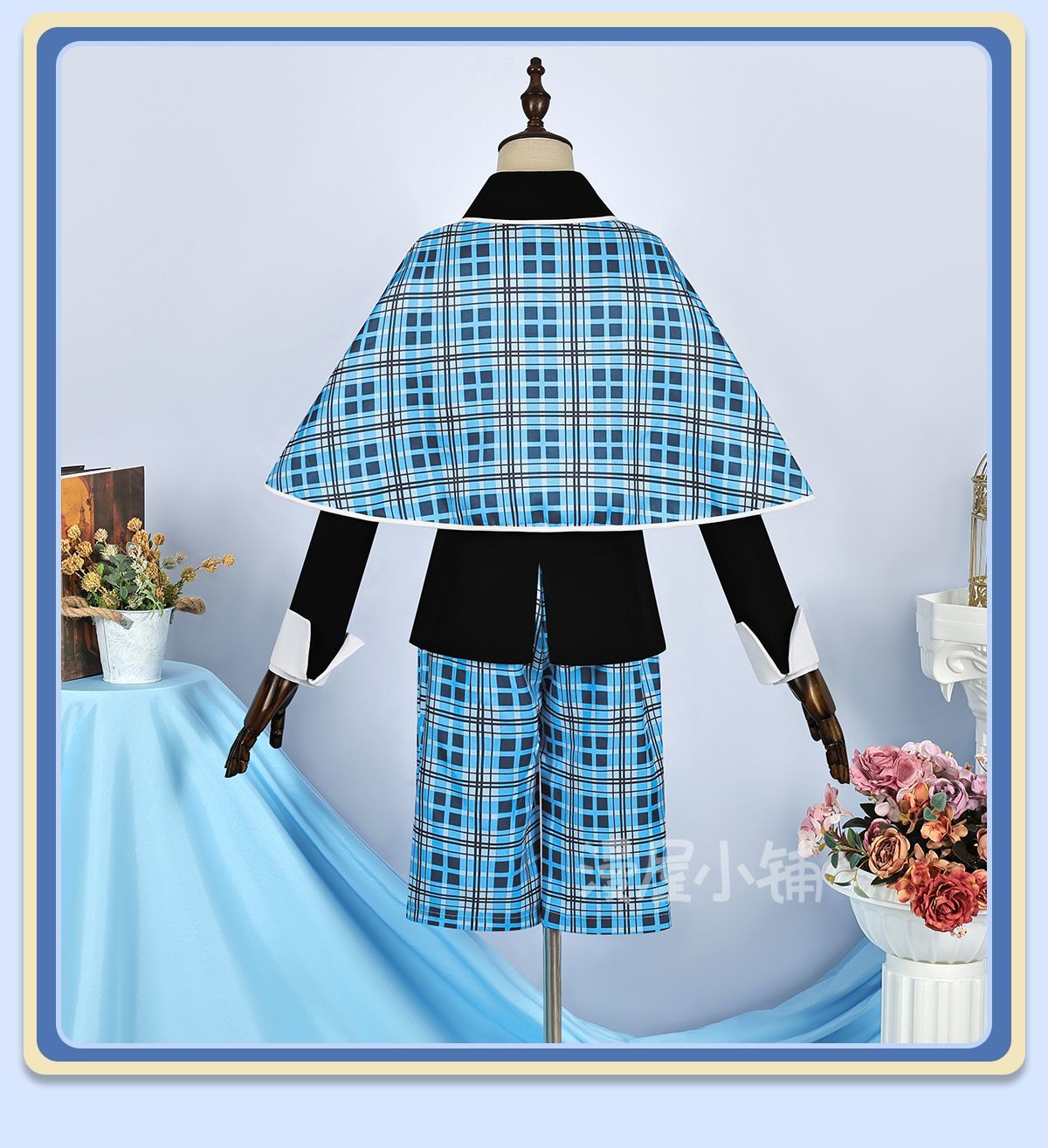 Hotori Tadase Cosplay Anime Shugo Chara! Costume Shawl Blue School Uniform Pant Suit Shirt Shorts Tie Roleplay Suits