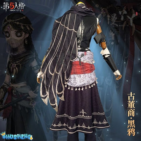 Game Identity V Antiquarian Qi Shiyi Cosplay Costume Crow Cosplay Black Uniforms Halloween Party Role Play Outfit Suit for Woman