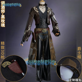 Game Identity V Barmaid Demi Bourbon Cosplay Costume Black Rose Cowgirl Cosplay Suit Halloween Carnival Uniforms Custom Made