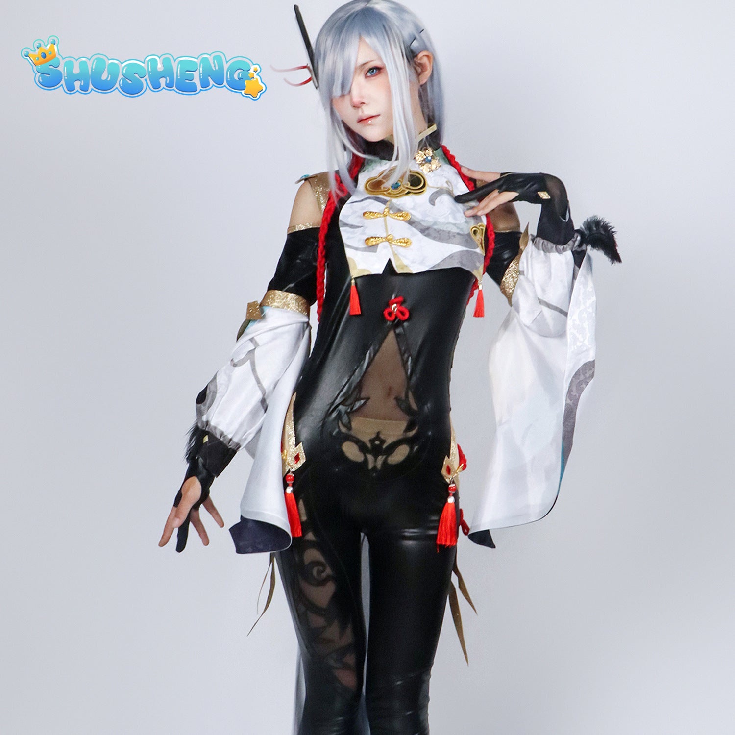 Shenhe Cosplay Costume Shen he Genshin Impact Lantern Rite Anime Halloween Costumes Women Outfit