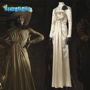 Resident Evil Game Village Alcina Superhero Dimitrescu Role Playing Costume High Quality Sexy Dress