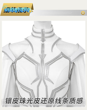 Cosplay Hela White Outfit Halloween Cosplay Costume Set Bodysuit White Jumpsuit Superheroine Costume With Cape Suit