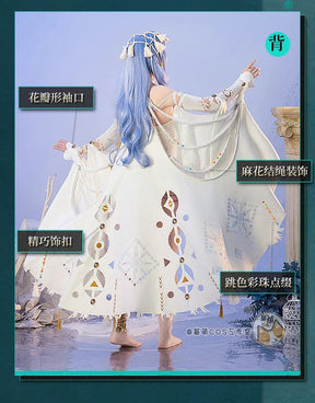 Shusheng reverse: 1999 cos 37 Cosplay costume uniform 37 white swimsuit dress Halloween Carnival party for women