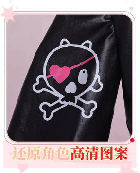 Luo Tianyi  Virtual idol Cosplay Vsinger underground rock Costume Coat dress earring prop set Halloween fashion women uniform