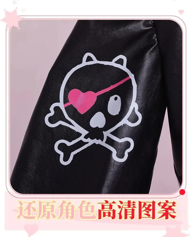 Luo Tianyi  Virtual idol Cosplay Vsinger underground rock Costume Coat dress earring prop set Halloween fashion women uniform