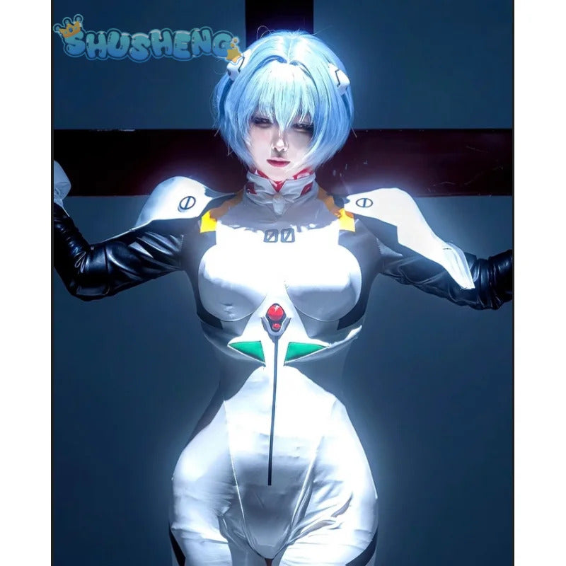 Ayanami Rei EVA Cosplay Anime EVA Carnival party costume sexy one-piece bodysuit headwear hand jewelry shoulder armor Woman set