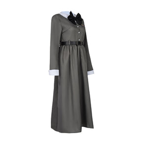 Kikoru Shinomiya Cosplay Costume  Anime Kaiju No. 8 Gray Dress Uniform Headwear Halloween Party Women