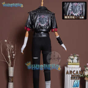 Shusheng LoL Arcane Season 2 Vi Cosplay Costume Uniform Halloween Carnival Party Christmas Play Role Clothes Clothing for Women