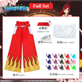 FAIRY TAIL elza Cosplay Costume Tube Top Belt Pants Uniform full set Halloween Loli Clothing for Girl Women