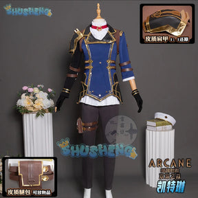 Shusheng lol arcane Season 2 VI Caitlyn cosplay costume uniform Halloween Carnival Party Christmas play rode clothing