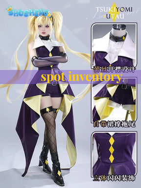 Cosplay Series: Shugo Chara! Utau Tsukiyomi-X-Dia / X-Diamond（Dark Jewel）Cosplay Costume full set Shushengcos S-XL spot inventory
