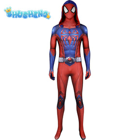 Scarlet Spider Cosplay Costume For Men Jumpsuit Bodysuit Across Fresh Halloween Carnival Party Role Play Suit New