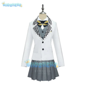 Blue Lock Anime Reo Mikage Cosplay Costume Wig School Uniform Embroidery Suit Skirt Shirt Vest Tie Rose Net Synthetic