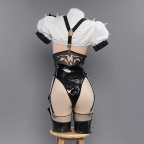 Shusheng-R NieR:Automata YoRHa No. 2 Type B Cosplay Costume Sexy Lovely Uniform Halloween Party Role Play Outfit Women