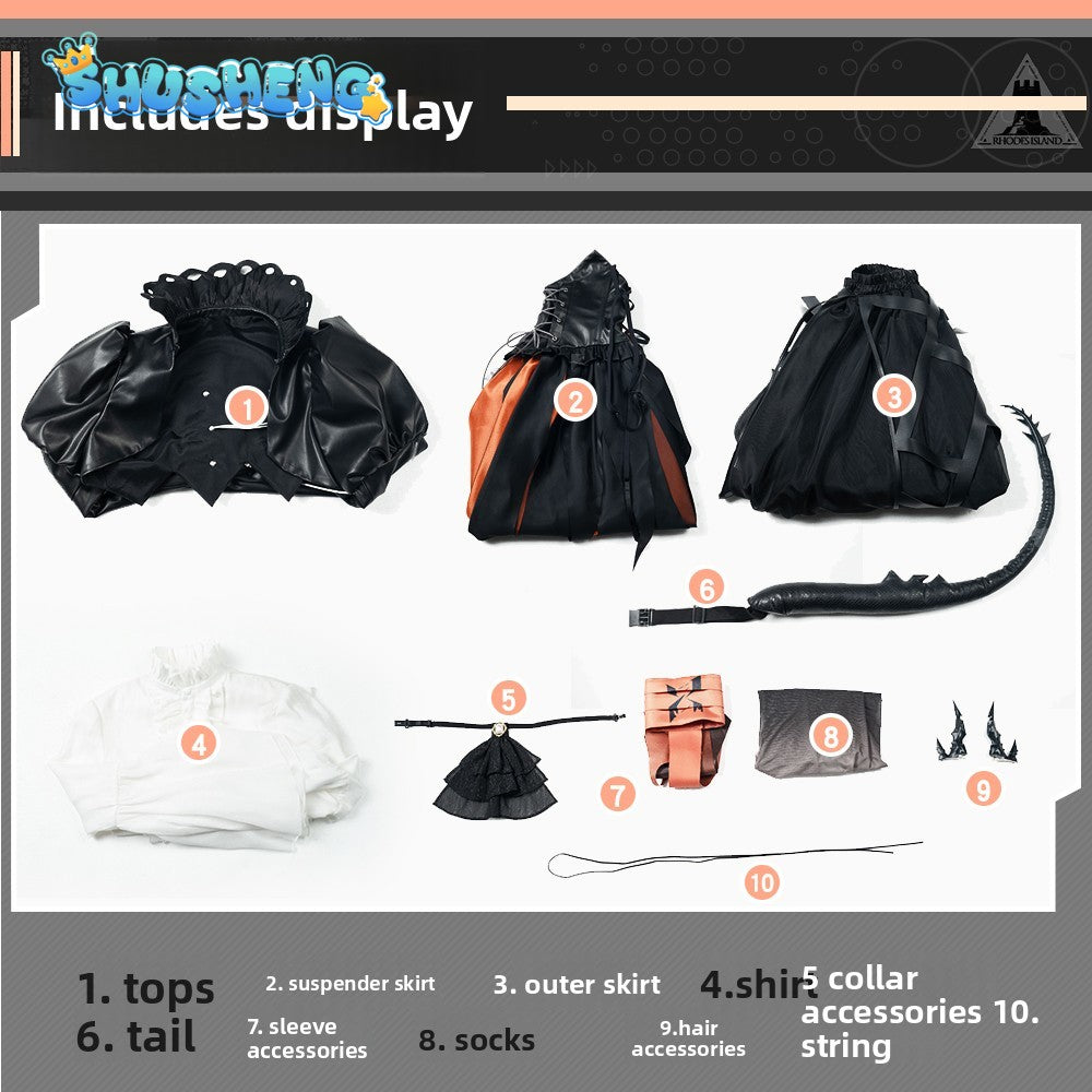 Game Cosplay Series:  Arknights-Talulah （Crimson Blaze） Cosplay anime gorgeous Costume Shushengcos