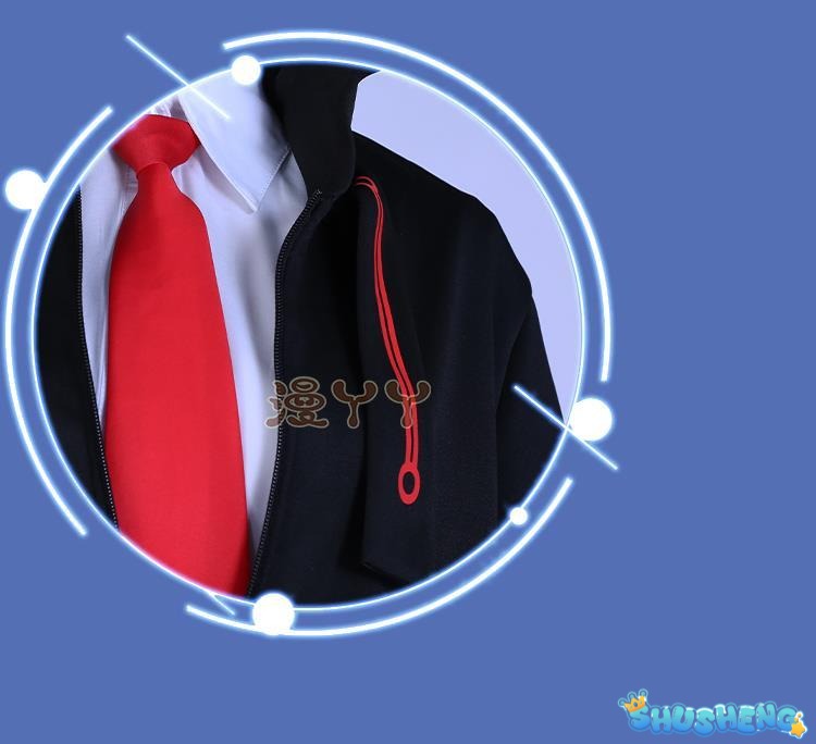 Anime Kurabe Teruto Build Divide Cosplay Costume Black Coat With Long Ear Zip Hoodies Halloween Suit