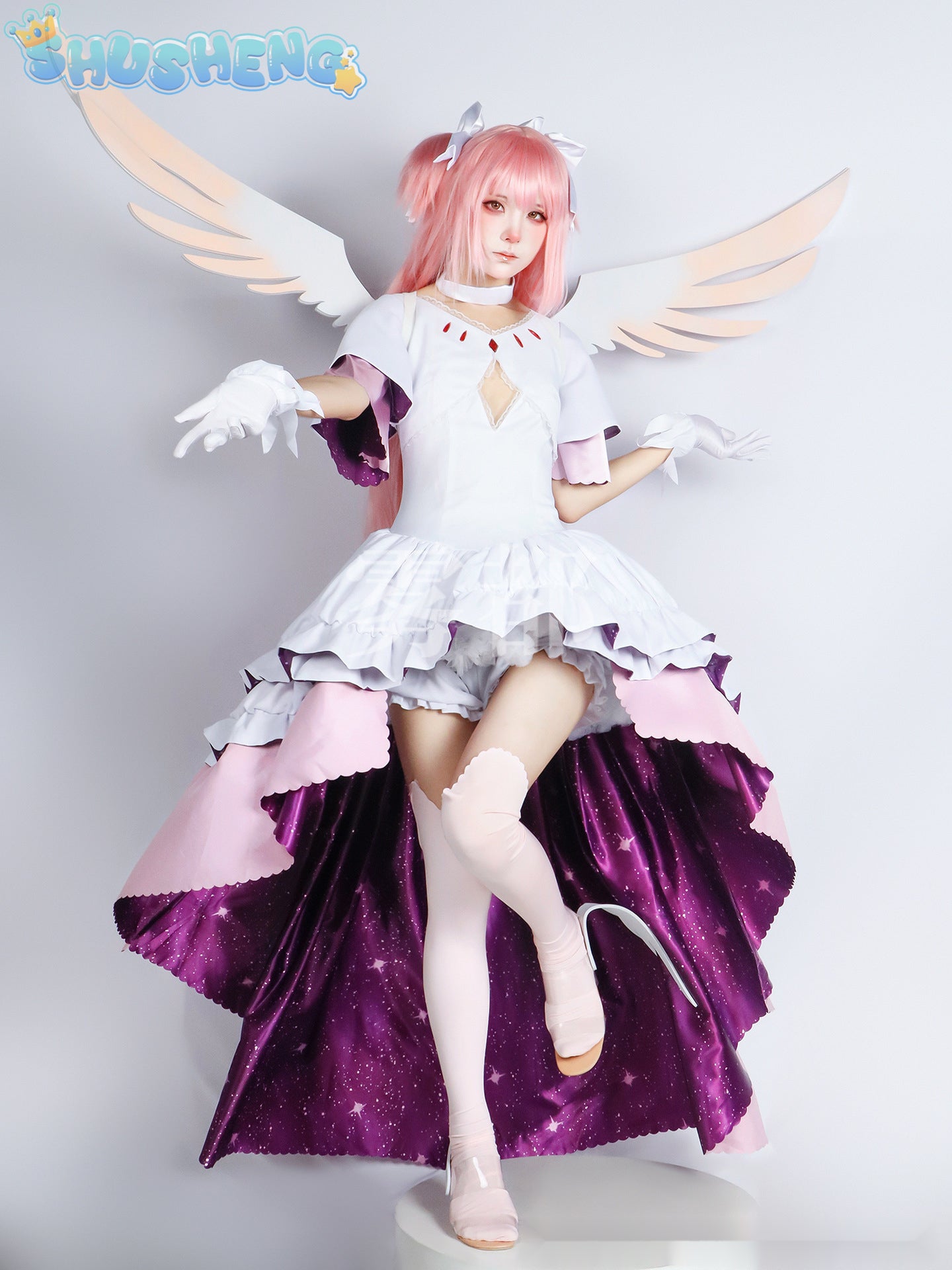 Anime Puella Magi Cosplay Wing Madoka Magica Kaname Madoka Cosplay Costume Women Ultimate Madoka Cosplay Halloween Party Dress