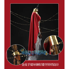 Game Path to Nowhere Hestia Cosplay Costume Cloak, armband, gloves, accessories and props Halloween party sexy Woman dress set