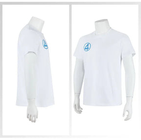 Fantastic Four Mr.Fantastic Invisible Woman Human Torch The Thing Cosplay Costume White Short Sleeve Uniform Halloween Carnival