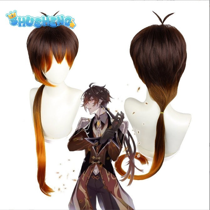 Genshin Impact Cosplay Zhongli Clothing Anime Game God Suit Full Set Halloween Cos Costume Men's