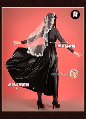 Shusheng Anime Sakamoto Days Osaragi Cosplay Veil Stocking Costume Dress Assassin Taro Sakamoto Halloween Party for Women Prop