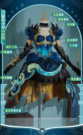Identity V Brynhildr Vilulf Archer‌Untimely Velver.‌ Cosplay Costume Uniform Halloween Carnival Party Christmas Play Role