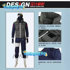 NARUTO Hatake Kakashi Cosplay Costumes Anime Show Uniform Ninja Clothing Halloween Costume Set For Men Vest Top Pants