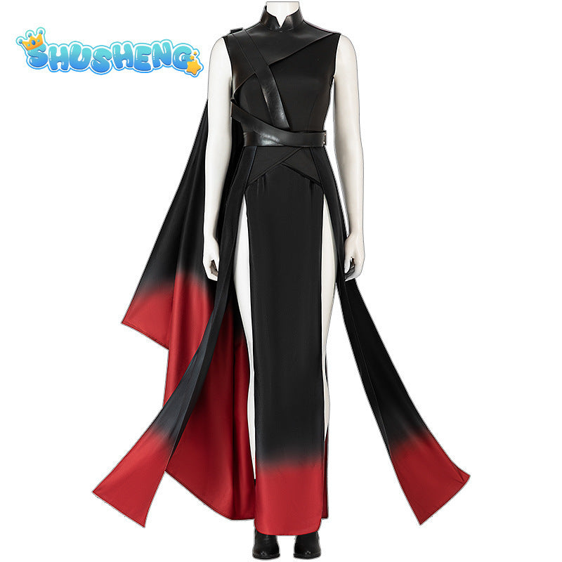 New The Three Body Problem Sophon Cosplay Costume Black Red Dress Boots To Choose For Game Party Custom Made