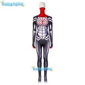 Cindy Moon Cosplay Silk Spiderman Costumes Jumpsuit Superhero Silk Zentai Suit Spider Man Bodysuit Halloween Costumes for Women