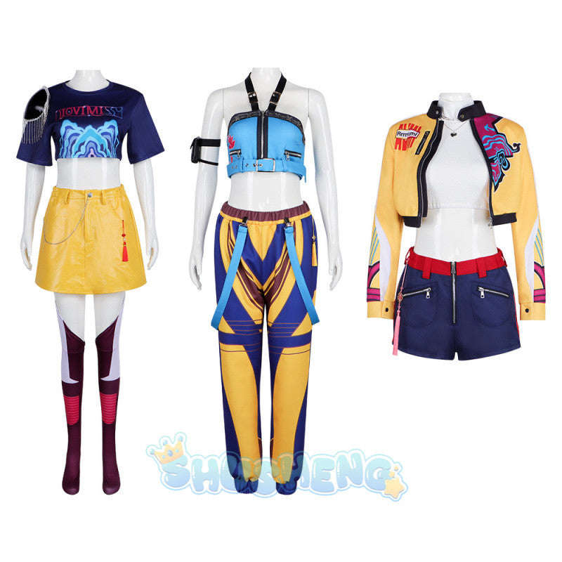 In Stock Cos Hunters Superstar Lumi Mira Zoe Cosplay Costume Anime KPop Demon Full Set Girl Group Suit Women Halloween Party Roleplay