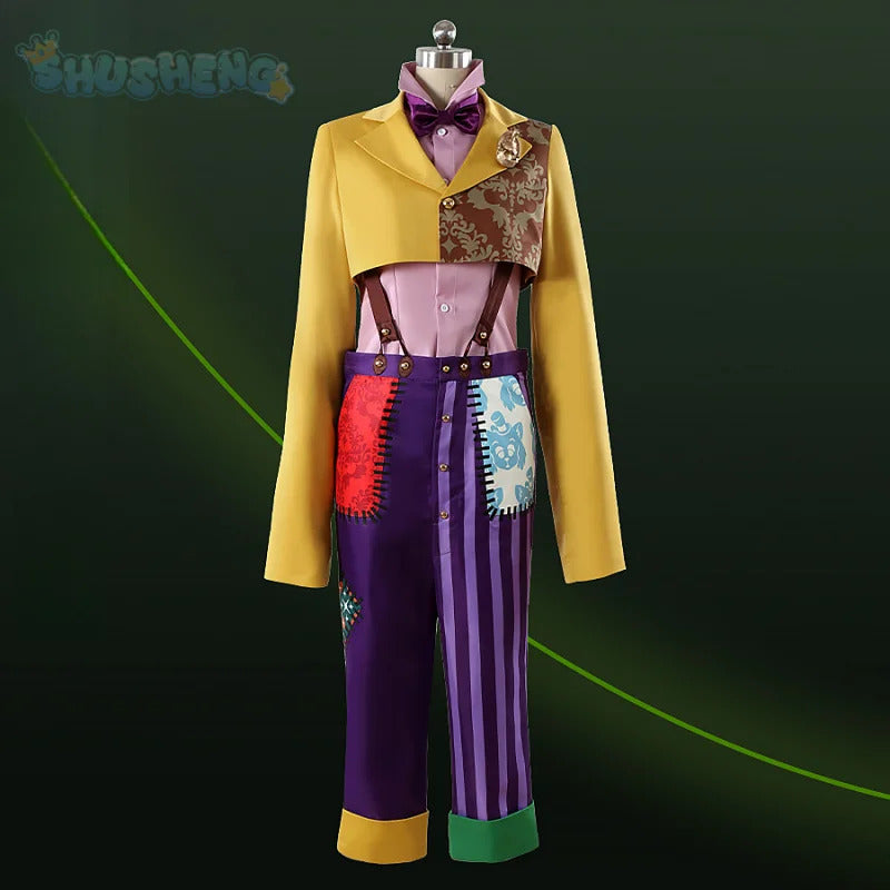 Game Twisted  Wonderland Cosplay Gidel playfulland Costume hat, tail, Coat, Halloween party handy Woman Men Gidel uniform
