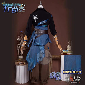 Shusheng-R Identity V Composer Cosplay Frederick Kreiburg Costume Shirt pants belt accessorie prop Halloween party fashion men women set