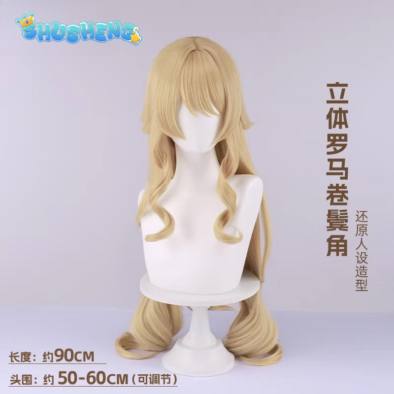 Game Cosplay Series:Genshin Impact-Navia Caspar Cosplay Costume Shoes Wig full set Shushengcos