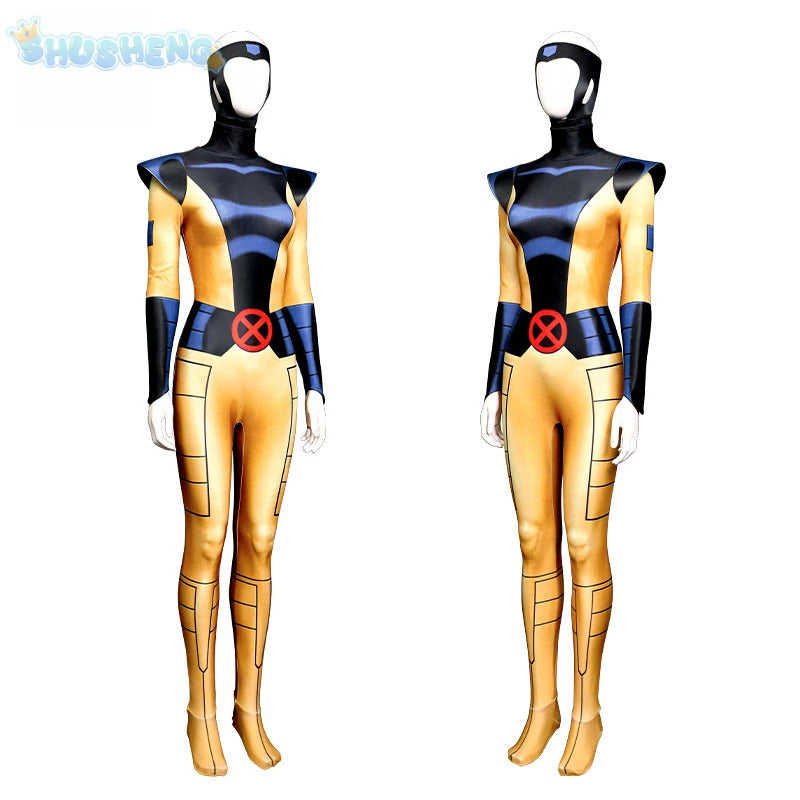 X Men 97 Phoenix Jean Grey Summers Cosplay Suit Superhero Bodysuit Phoenix Suit Spandex Outdo Halloween Suit