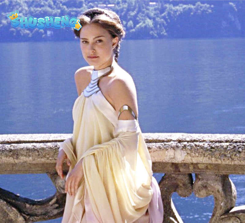 Padme Cosplay Amidala Role Play Lake Dress Movie Space Battle Costume Adult Women Outfits Fantasy Fancy Dress Up Party Clothes