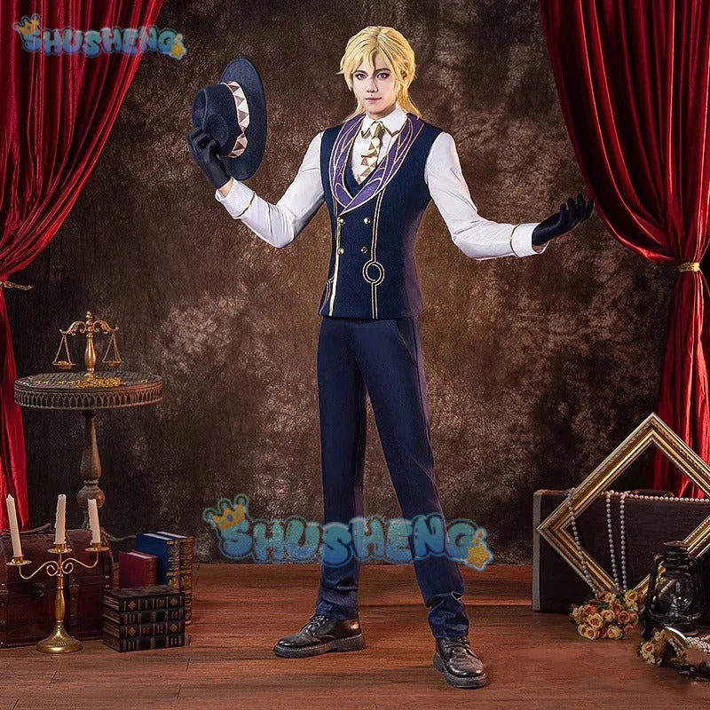 Shusheng Honkai: Star Rail Aventurine Game Suit Gorgeous Handsome Uniform Cosplay Costume Halloween Carnival Party Outfit Men