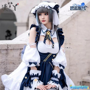 Azur Lane Cheshire Cosplay Lolita Maid Dress Game Anime Suit for Women Halloween Carnival Roleplay Clothing COSFun