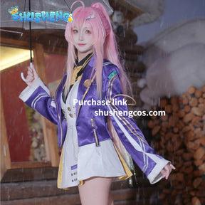 Game Cosplay Series:  Wuthering Waves- Amis Cosplay academic uniform Costume full set Shushengcos Pink haired woman